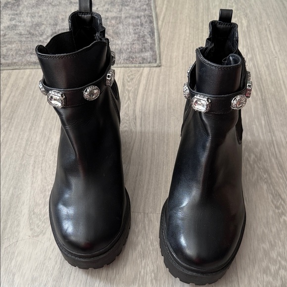 Torrid Black Ankle Boots with Jewel Accents - Picture 1 of 7